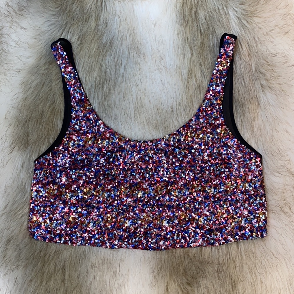 Ladakh Cropped Sequin Sheer Top - Picture 5 of 11